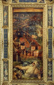 Battaglia navale tra Firenze e Pisa dal soffitto del Salone dei Cinquecento, 1565 da Giorgio Vasari